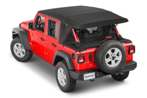 Wind Stopper Plus/Tonneau Cover Ultimate Combo 2018-2023 Jeep JLU Wrangler 4DrSoft Top Models Black Diamond