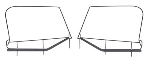 Jeep TJ Upper Steel Door Frames Pair For 97-06 WranglerTJ Black Powdercoat MasterTop