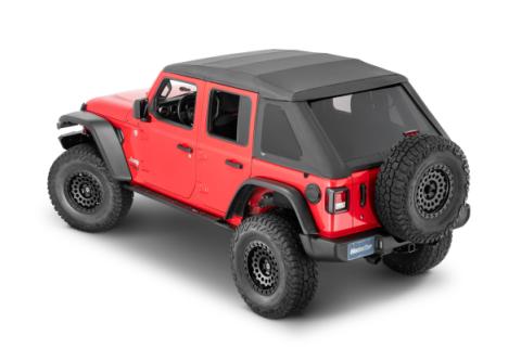 MasterTop Complete Fastback Top, 18-Present Jeep JLU Wrangler 4 Door, Black Diamond MasterTop