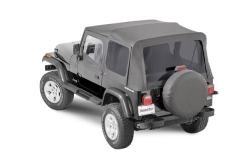 Jeep Full Hardware Top With Door Skins & Frames Tinted Glass For 88-95 Jeep Wrangler Black Diamond MasterTop