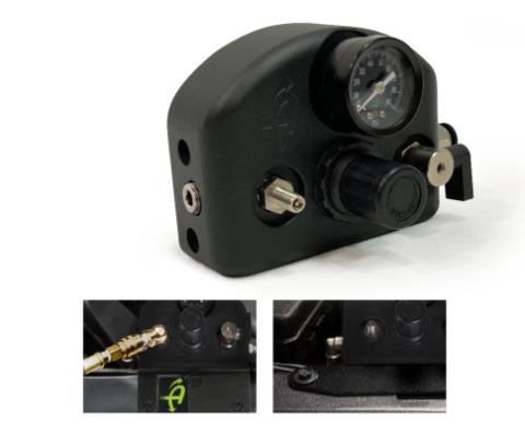 Jeep JK Tire Inflator System 4 Tire For 07-18 Wrangler JK W/Engine Mount With Box, Fittings, Hoses and Storage Bag Black UP Down Air