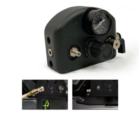 Jeep JK Tire Inflator System 4 Tire For 07-18 Wrangler JK 2/4 Door W/Engine Mount With Box, Fittings, Hoses and Storage Bag Black UP Down Air