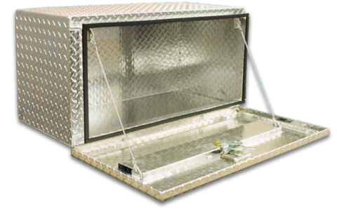 Truck Tool Box Garrison Series Underbody Chest / 24 Inch / Diamond Tread Aluminum / Bright Polished / Owens Products