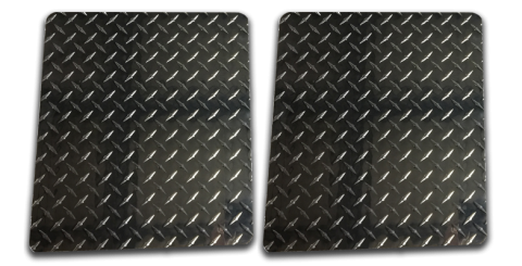 Mud Flaps Owens Classic Aluminum Mudflaps / Rectangular / Diamond Tread Aluminum / Universal Fit / 10 x 16 / Bright / Owens Products