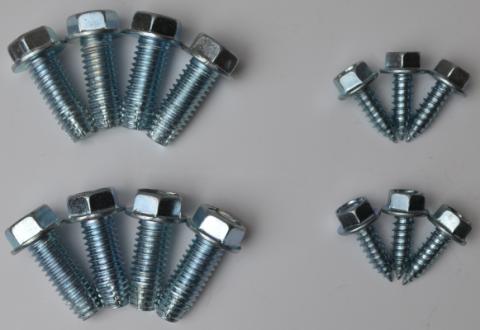 Bolt Pack BP02 for Stone Guards and End Caps / Cab or Bed Length Installation / 14 Pieces / Silver / Owens Products