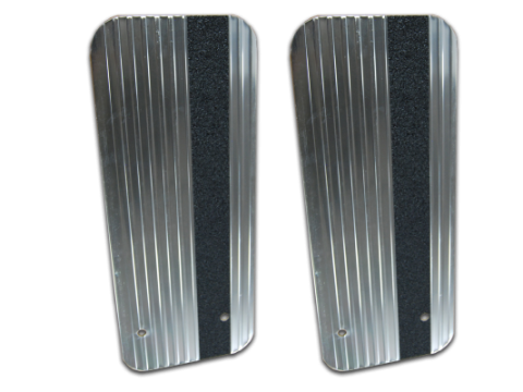 Stone Guards for Running Boards / Rectangular / Extruded Aluminum / Bright / Pair / Owens Products