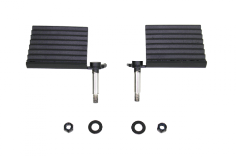 Jeep Foot Peg Set 76-06 CJ YJ TJ Wrangler Gloss Black Fishbone Offroad