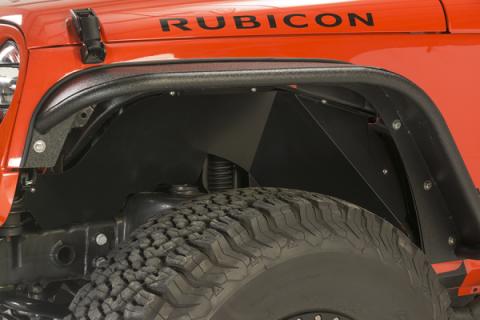 Jeep JK Tube Fenders 07-18 Wrangler JK Front/Rear Set Of 4 Steel Black Textured Powdercoat Fishbone Offroad