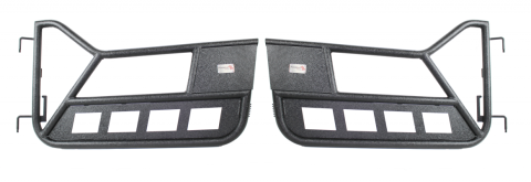 Jeep TJ Front Tube Doors 97-06 Wrangler TJ Black Textured Powdercoat Steel Fishbone Offroad