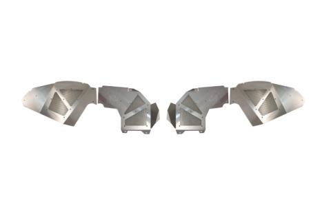 Jeep JL Inner Fenders For 18-Current Wrangler JL, 2020-Current JT Gladiator Front Pair Aluminum Raw Fishbone Offroad