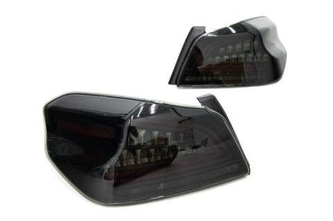 OLM Spec CR Tail Lights Smoked Lens Black Base 2015-2021 Subaru WRX & STI