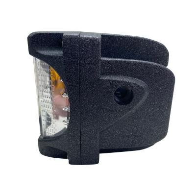 40-Watt LED Auxiliary Cube Light with Amber Side Strobe HD Series with Clear Lens Pair Race Sport Lighting