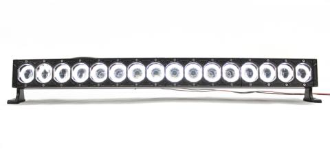 31 Inch LED Light Bar Single Row Curved w/ Individual Halo DRLs 33.25 Inch Mount to Mount HALO-DRL Series 160W/14500 Lumen Race Sport Lighting
