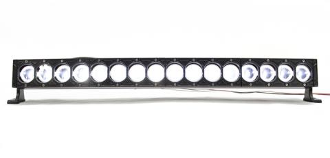 31 Inch LED Light Bar Single Row Curved w/ Individual Halo DRLs 33.25 Inch Mount to Mount HALO-DRL Series 160W/14500 Lumen Race Sport Lighting
