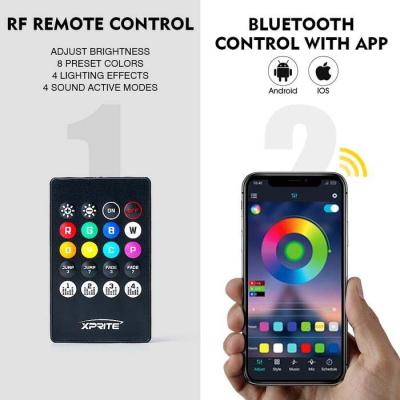 Super Bright 8 POD RGB Multi-Color Bed Rail Kit with Bluetooth App Control Race Sport Lighting