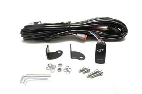 20 Inch 5w LoPro Ultra Slim LED Light Bar with Amber Marker Running Light Function 90w Includes Rocker Switch Harness Race Sport Lighting