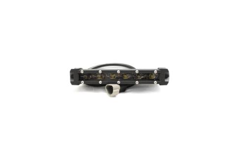 8 Inch 5w LoPro Ultra Slim LED Light Bar with Amber Marker and Running Light Function 30w Includes Rocker Switch Harness Race Sport Lighting