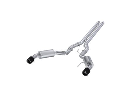 2015-2017 Ford Mustang GT 5.0L Coupe Only T304 Stainless Steel 3 Inch Cat-Back Dual Split Rear with Carbon Fiber Tips Street Version MBRP