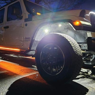 8pc Ultra Bright White 10000 Lumen LED Rock Light Crawler Kit with Seven Fade and Strobe Patterns Race Sport Lighting
