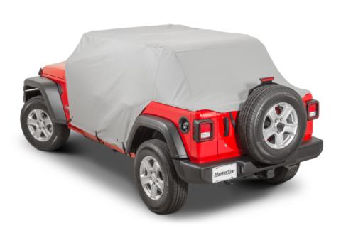 Jeep JL Full Door Cab Cover For 18-2024 Wrangler JLU 4 Door Gray Denim All Top/Top Hardware Removed MasterTop