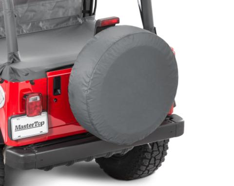 Jeep Spare Tire Cover 29 Inch Black Denim MasterTop