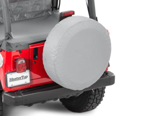 Jeep Spare Tire Cover 32 Inch Gray Denim MasterTop