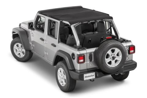 Bimini Top Plus Regular Wind Stopper/Tonneau Cover 3 piece Combo 2018-2023 Jeep JLU Wrangler 4Dr For HardTop JLU Models MasterTwill