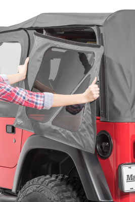 Jeep TJ Replacement Top No Doorskins Tinted Glass For 97-06 Jeep Wrangler TJ Black Diamond MasterTop