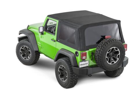 Jeep JK Replacement Top Tinted Glass 13-18 Wrangler JK 2 Door Black MasterTwill MasterTop