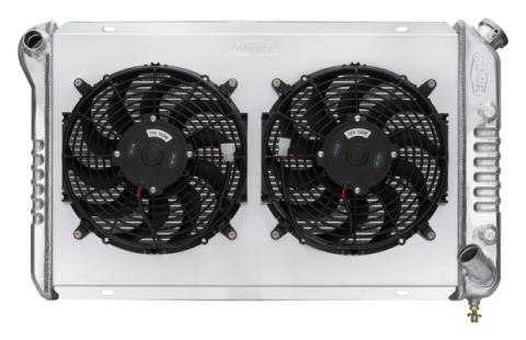 77-82 Corvette Aluminum Radiator Dual 12 Inch Fan Kit Cold Case Radiators