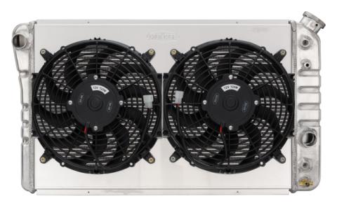 84-90 Corvette Aluminum Radiator Dual 12 Inch Fan Kit Cold Case Radiators