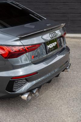2022-Up Audi S3 Armor Pro 3 Inch Cat-Back Exhaust System with Quad Mirror Polished Tips, Valve Delete MBRP