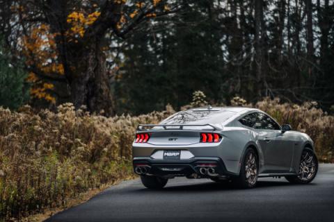 24-Up Ford Mustang GT 5.0L Armor Lite Aluminized Steel 3 Inch Cat-Back Dual Split Rear with Quad Tips Street Profile MBRP