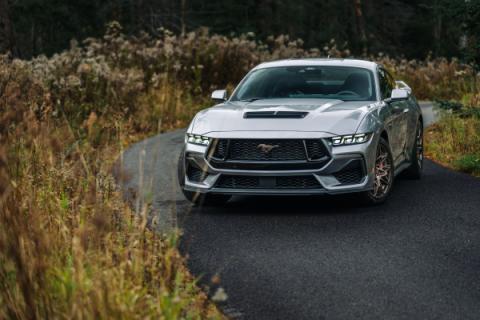 24-Up Ford Mustang GT 5.0L Armor BLK Black-Coated Aluminized Steel 3 Inch Cat-Back Dual Split Rear with Quad Black Tips Street Profile MBRP