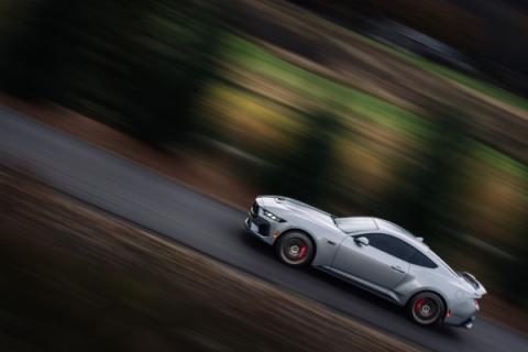 24-Up Ford Mustang GT 5.0L Armor BLK Black-Coated Aluminized Steel 3 Inch Cat-Back Dual Split Rear with Quad Black Tips Street Profile MBRP