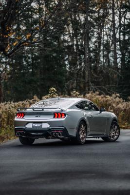 24-Up Ford Mustang GT 5.0L Armor BLK Black-Coated Aluminized Steel 3 Inch Cat-Back Dual Split Rear with Quad Black Tips Street Profile MBRP