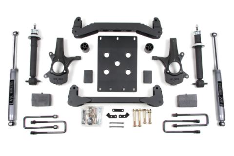 4 Inch Lift Kit Silverado/Sierra 1500 07-13 2WD 5 Inch Block Fox 2.0 Performance