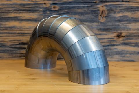 Universal T304 Stainless Steel 5 Inch Diameter 180 Degree Pie Cut Kit MBRP