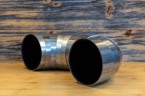 Universal T304 Stainless Steel 5 Inch Diameter 180 Degree Pie Cut Kit MBRP