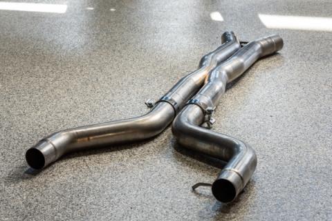 2021-2024 BMW M4 G82/ M3 G80 3.0L Coupe and Sedan T304 Stainless Steel 3 Inch Resonator Bypass X-Pipe MBRP