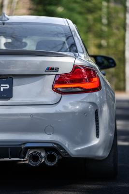 2019-2021 BMW M2 Competition 3.0L Armor Pro T304 Stainless Steel 3 Inch Resonator-Back Dual Rear Quad Outlet with Carbon Fiber Tips Active Profile MBRP