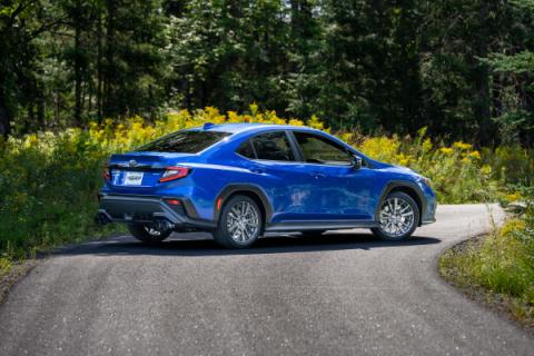 22-Up Subaru WRX 2.4L T304 Stainless Steel 2.5 Inch Axle-back Dual Split Rear Quad CF Tips MBRP