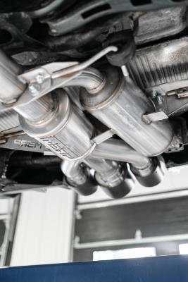 2017-2021 Honda Civic Type R 2.0L T304 Stainless Steel 3 Inch Cat-Back Triple Rear Outlet Carbon Fiber Tips MBRP