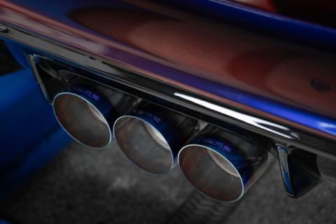 23-Up Honda Civic Type R 2.0L 3 Inch Cat-Back Exhaust System Armor Pro T304 Stainless Steel Triple Center Outlet with Burnt End Tips Active Exhaust MBRP
