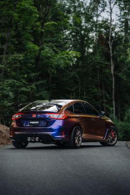 23-Up Honda Civic Type R 2.0L 3 Inch Cat-Back Exhaust System Armor Pro T304 Stainless Steel Triple Center Outlet with Burnt End Tips Active Exhaust MBRP