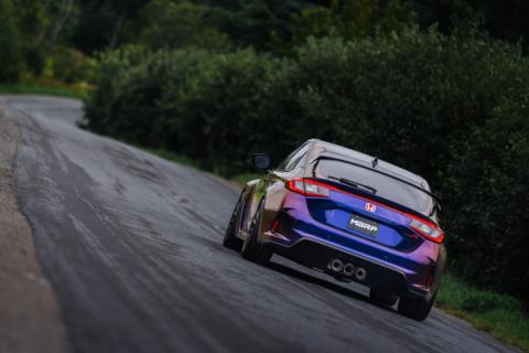 23-Up Honda Civic Type R 2.0L 3 Inch Cat-Back Exhaust System Armor Pro T304 Stainless Steel Triple Center Outlet with Burnt End Tips Active Exhaust MBRP