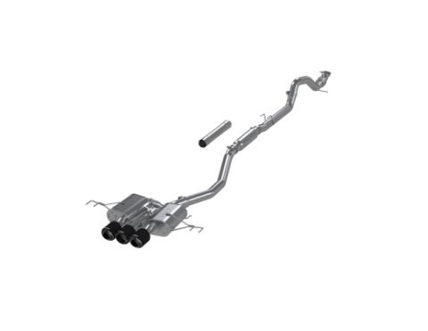 23-Up Honda Civic Type R 2.0L 3 Inch Cat-Back Exhaust System Armor Pro T304 Stainless Steel Triple Center Outlet with Carbon Fiber Tips Active Exhaust MBRP