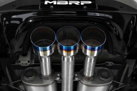 2024 Acura Integra Type-S 2.0L 3 Inch Cat-Back Exhaust System, Armor Pro T304 Stainless Steel Triple Center Outlet with Burnt End Tips, Active Exhaust, MBRP