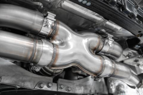 2020-2023 Chevrolet Corvette C8 6.2L Armor Pro T304 Stainless Steel 3 Inch Cat-Back Quad Split Rear with Carbon Fiber Tips Valve Delete MBRP