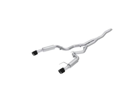 2015-2018 Ford Mustang 2.3L EcoBoost and 2019-Up Ford Mustang 2.3L EcoBoost T304 Stainless Steel 3 Inch Cat-Back Dual Split Rear with Carbon Fiber Tips Race Version MBRP